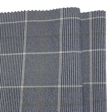 yarn dyed Houndstooth pattern check fabric women's pants
