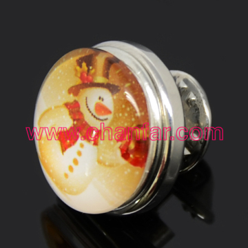 Christmas Series Button Charms Brooch Pin For Clothing