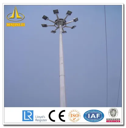 Sliver Otcagonal High Mast Light Pole