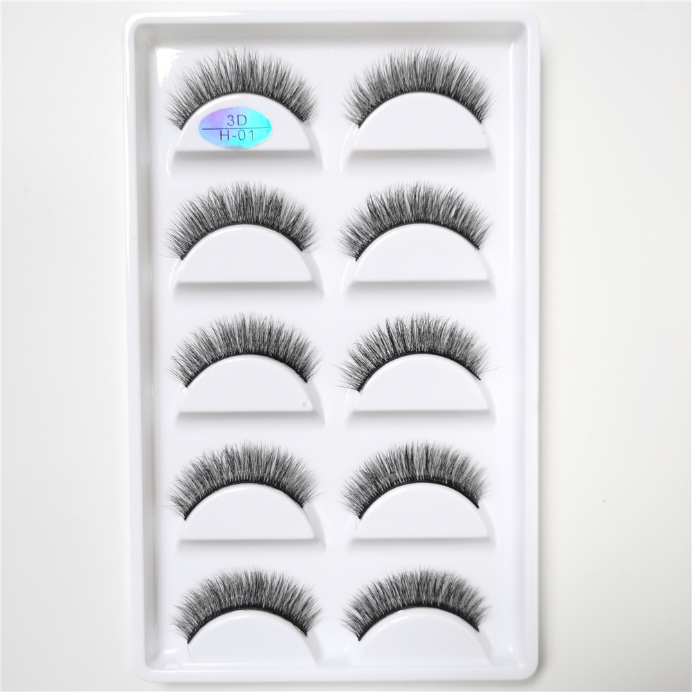 5 pairs natural looking false eyelashes