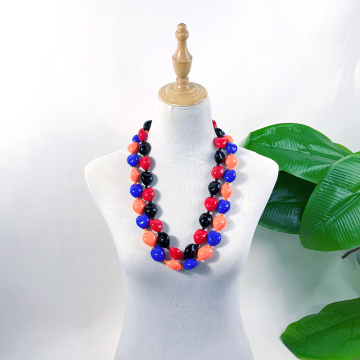 Colorido y hermoso Hawaii'i Acylic Kukui Nut Lei