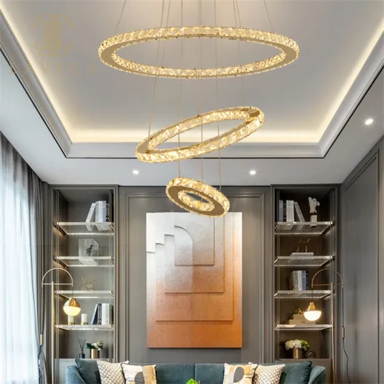 Nordic Minimalist Style Hotel Modern Crystal Led Chandelier