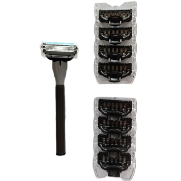 1 Handle + 9 Cartridges Wet Shaving Products: Complete Blade Shaving Razor Starter Kit