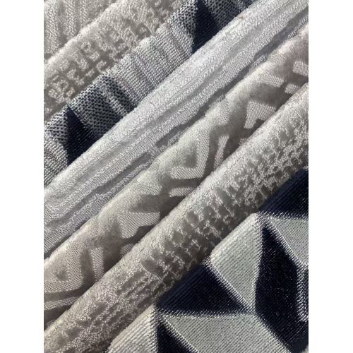 Tela de tapicería de terciopelo moderno geométrico con múltiples estampados