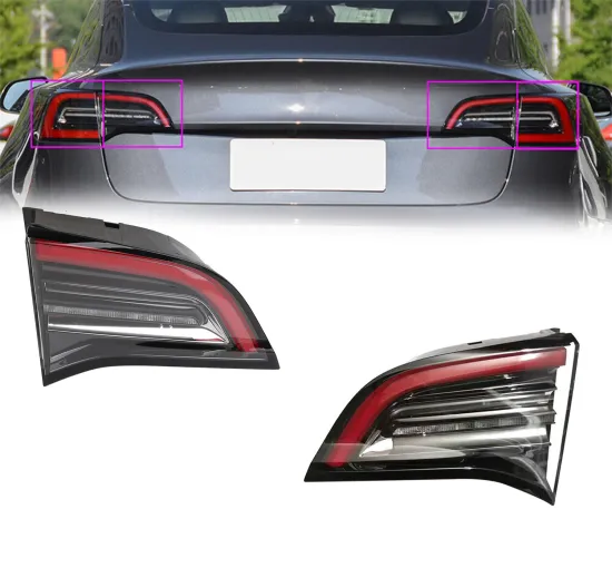 E-marked Car Rear Inner Taillight for Tesla Model 3/Y 2020-2023