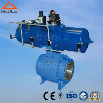 Pneumatic Actuated 3 Pieces Forged Steel Trunnion Mounted Ball Valve Q647F