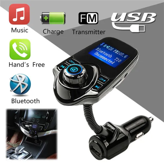 Flexible FM Modulator Transmitter Bluetooth FM Radio 2.1A USB Car Charger Handsfree Car Kit Wireless Aux Audio FM Transmiter