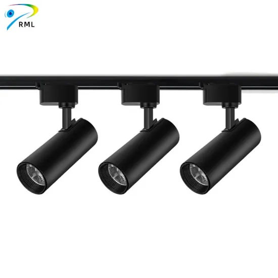 Adjustable Angle LED Track Lights: 20W-40W Commercial COB LED Rail Lighting System