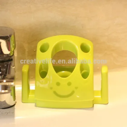 Plastic Smile Toothbrush Holder Bathroom Set