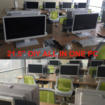 All in one barebone pc/PIO pc,hot selling factory price aio pc case with 21.5" LED monitor for home and office