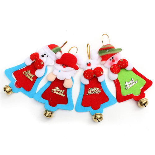 Lovely Style Christmas Santa Snowman Bear Elk Ornament Party Tree Hanging Bell Decoration for mas Gift