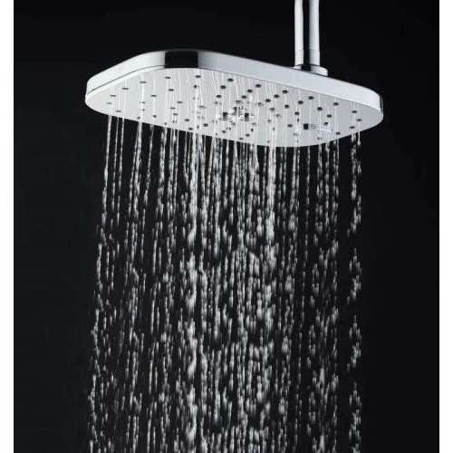 Cabezal de ducha de lluvia con junta de bola redonda ajustable, cabezal de ducha de lluvia con cabezal cromado de alta calidad para baño