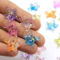 21mm Glitter Star Rhinestone Flat Back Slime Charms z żywicy na łuki DIY Scrapbooking Phone Decor