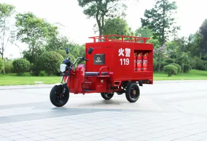 Street emergency fire truck