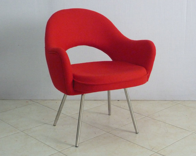 Saarinen Executive Arm Chair Chaise de salle à manger en tissu moderne