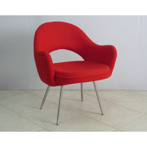 Saarinen Executive Arm Chair Chaise de salle à manger en tissu moderne