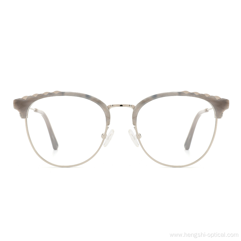 New Design High Quality Optical Spectacle Eyeglasses Acetate Metal Frames Eyewear