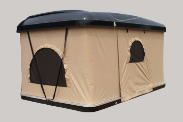 4WD 3-4 Person Hot Sale New Hard Shell Canvas Awning Tent, Roof Top Tent (camping tent) with Annex