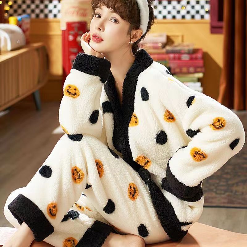 Kvinnors vinterkorallfleece pyjamas