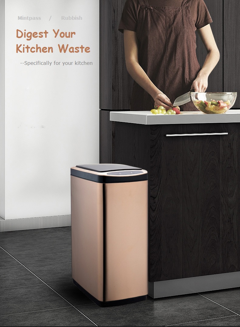 Side-open Sensor trash bin trash can for kitchen