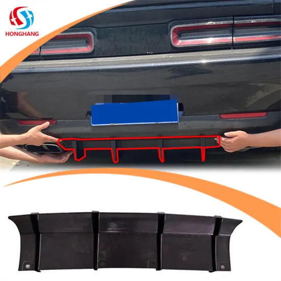 Custom Glossy Black Carbon Fiber Rear Bumper Diffuser Lip for Dodge Challenger (2015-2020)