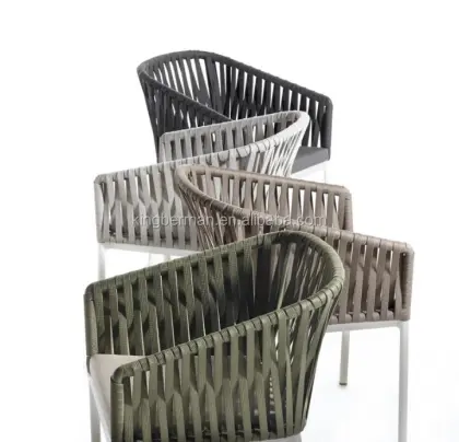 Modern Leisure Rope Garden Chair - Outdoor Cafe Chair for Garden Furniture