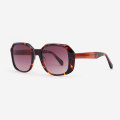 Square bevel Acetate Women's Sunglasses