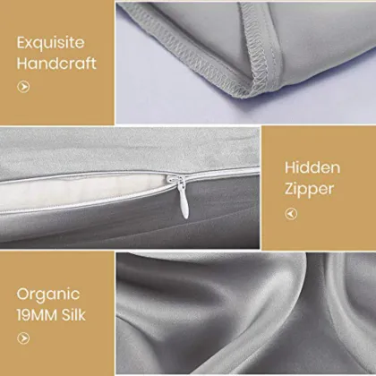 100% Mulberry Silk Set of 2Pillowcase Queen Size