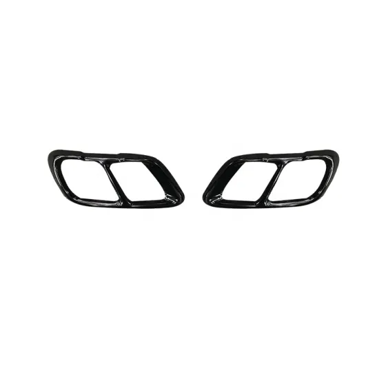 BMW X5 G05 Four Outlet Stainless Steel Exhaust Pipe with Black Decorative Sticker