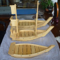 Barca in bambù biodegradabile al cibo/sushi in legno