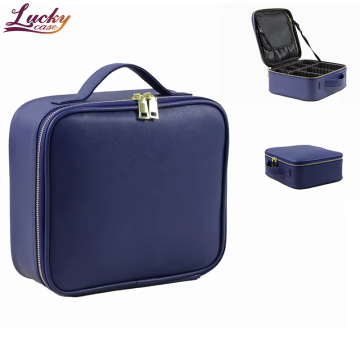High Quality Portable PU Fabric Cosmetic Bag for Travel