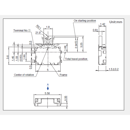 Small two-way perception Detection switch