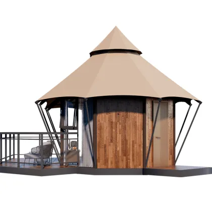 Prefab Tarpaulin Fabric Glamping Hotel Tent