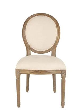 Beach Wedding Reception Setup with King Solid Wood Louis XVI Chairs