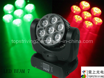 Hot Model of 7*15W Osram Ostar 4 in 1 Stage Intelligent Lighting / LED Moving Beam/ Moving Head Light (LED BEAM 7)