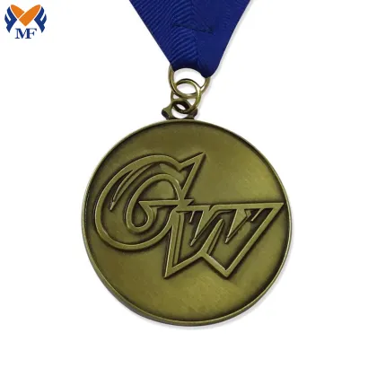 Custom Round Shape Golden Academy Medal