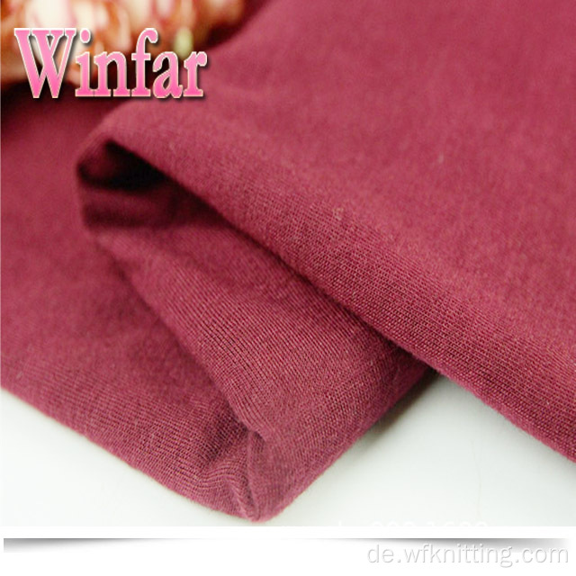 Polyester Solid Dye Single Jersey Strick Polyester Stoff