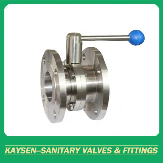 Sanitary flanged butterfly valves SS304