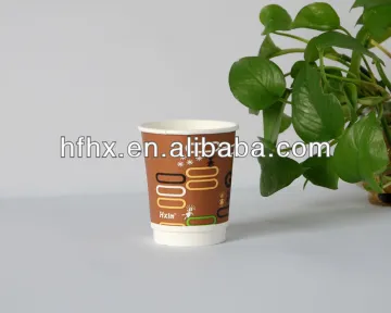 disposable Custom logo double wall paper coffee cups