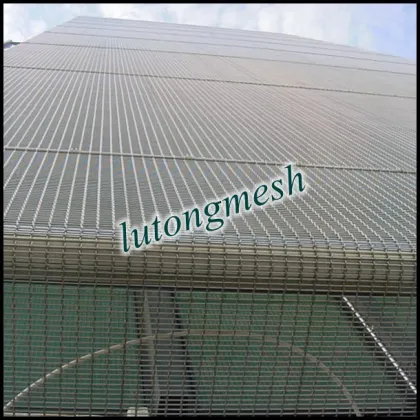 Architectural metal curtain wall mesh for facade cladding
