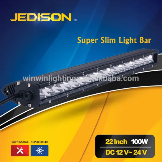 22Inch 100w Super Slim Single Row Led Light Bar Flood Spot Combo 4x4 Offroad Suv