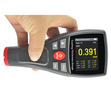 A digital coating thickness gauge with high-definition display