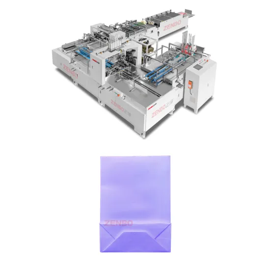 Portable Paper Bag Making PLC Machine ZB60S