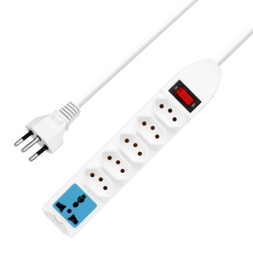 Factory Wholesale: Brazil Power Strip with 5 Ways Universal Socket for Fast Charging