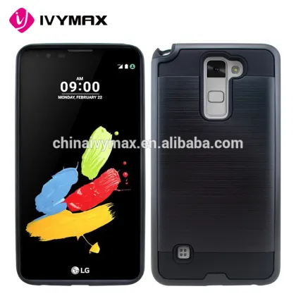 Mobile phone case manufacture aliminium textured grip back covers for LG ls775/ g stylus 2