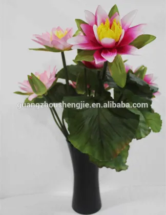 SJ10111205 Artificial craft decorative silk lotus flowers