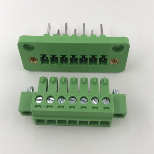 7 pin through wall mounting plug-in terminal block