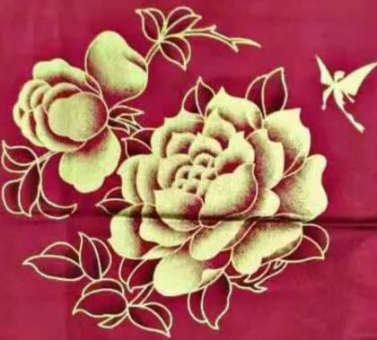 Tricot Gold Power Pigment Printing Fabric