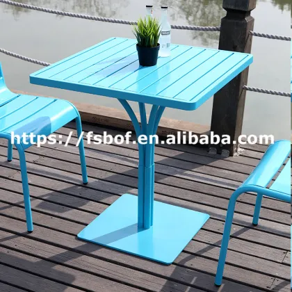 Modern Plastic Wood Outdoor Garden Furniture - Aluminum Polywood Dining Table and Chairs