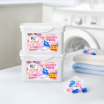 Wholesale Laundry Pods: Blue Wind Chime BIO Enzyme Detergent - 40 Count